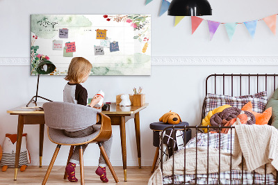 Memobord van glas met print inclusief neodymium magneten Een recept voor herinneringen en inspiratie.