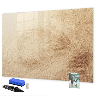 Decoratief glazen wandbord beschrijfbaar en magnetisch Notitiebord met accessoires