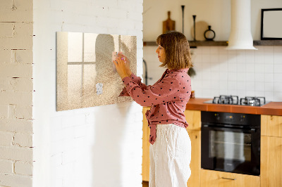 Decoratief glazen wandbord beschrijfbaar en magnetisch Notitiebord met accessoires