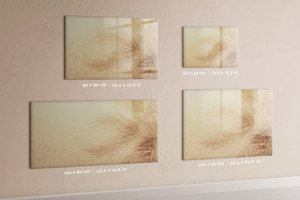Decoratief glazen wandbord beschrijfbaar en magnetisch Notitiebord met accessoires