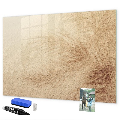Decoratief glazen wandbord beschrijfbaar en magnetisch Notitiebord met accessoires