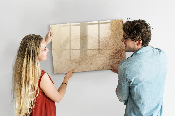 Decoratief glazen wandbord beschrijfbaar en magnetisch Notitiebord met accessoires