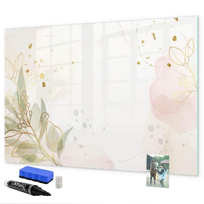 Memobord van glas met print inclusief neodymium magneten Een stijlvol bord voor het presenteren van foto's