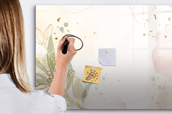 Memobord van glas met print inclusief neodymium magneten Een stijlvol bord voor het presenteren van foto's