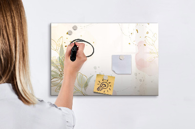 Memobord van glas met print inclusief neodymium magneten Een stijlvol bord voor het presenteren van foto's