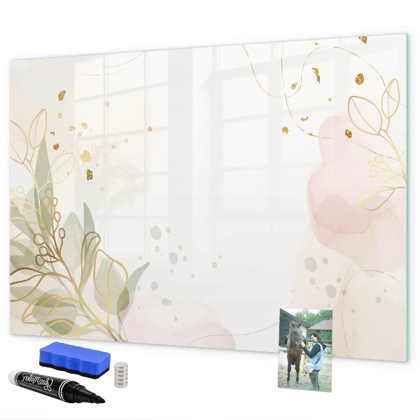 Memobord van glas met print inclusief neodymium magneten Een stijlvol bord voor het presenteren van foto's