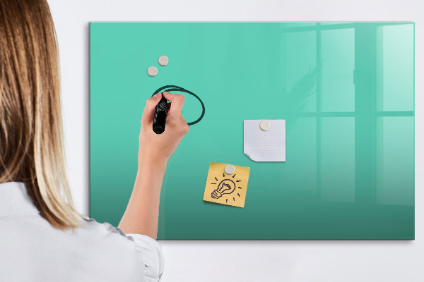 Memobord van glas met print inclusief neodymium magneten Een kleurrijk prikbord voor notities en foto's