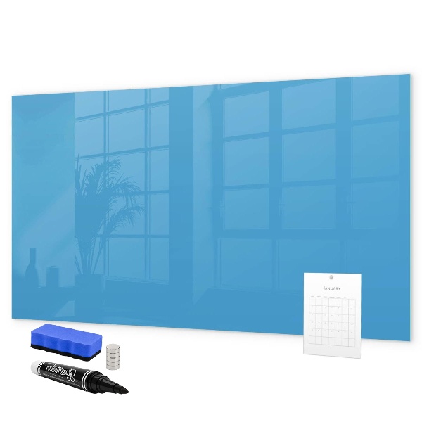 Decoratief glazen wandbord beschrijfbaar en magnetisch Een kleurrijk prikbord voor notities en foto's