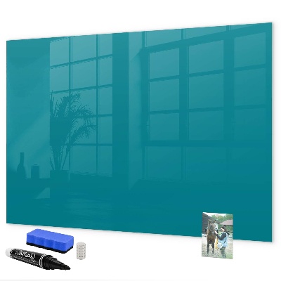 Memobord van glas met print inclusief neodymium magneten Een kleurrijk prikbord voor notities en foto's