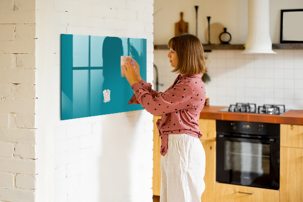 Memobord van glas met print inclusief neodymium magneten Een kleurrijk prikbord voor notities en foto's
