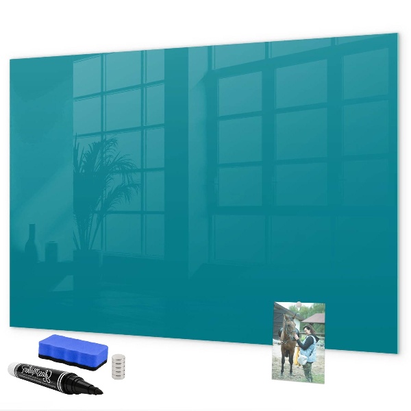 Memobord van glas met print inclusief neodymium magneten Een kleurrijk prikbord voor notities en foto's
