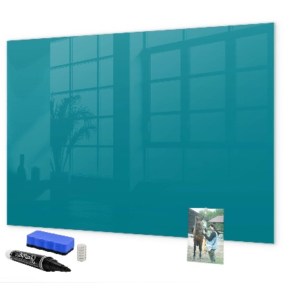 Memobord van glas met print inclusief neodymium magneten Een kleurrijk prikbord voor notities en foto's