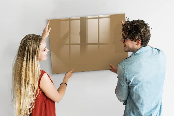 Decoratief glazen wandbord beschrijfbaar en magnetisch Notitie- en fotobord