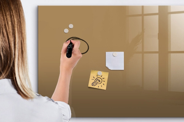 Decoratief glazen wandbord beschrijfbaar en magnetisch Notitie- en fotobord