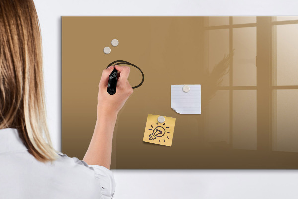 Decoratief glazen wandbord beschrijfbaar en magnetisch Notitie- en fotobord