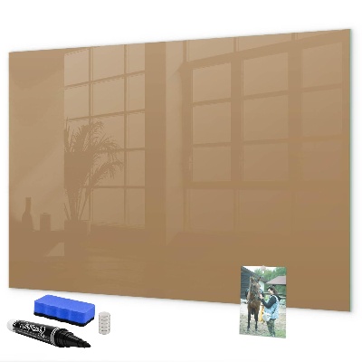 Decoratief glazen wandbord beschrijfbaar en magnetisch Notitie- en fotobord