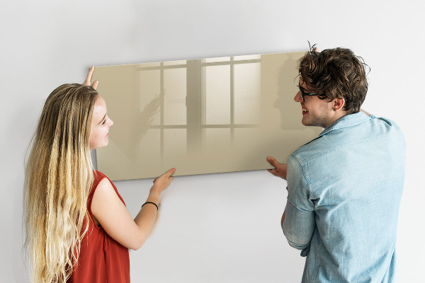 Memobord van glas met print inclusief neodymium magneten Een knusse plek voor herinneringen en aantekeningen.