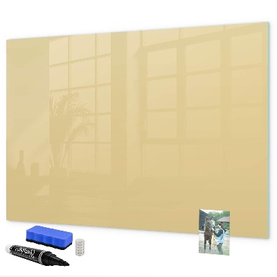 Decoratief glazen wandbord beschrijfbaar en magnetisch Een knusse plek voor herinneringen en aantekeningen.