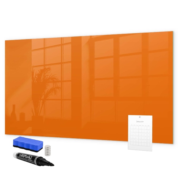 Decoratief glazen wandbord beschrijfbaar en magnetisch Een creatieve manier om je foto's te presenteren.