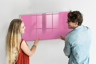 Memobord van glas met print inclusief neodymium magneten Roze prikbord voor notities en foto's