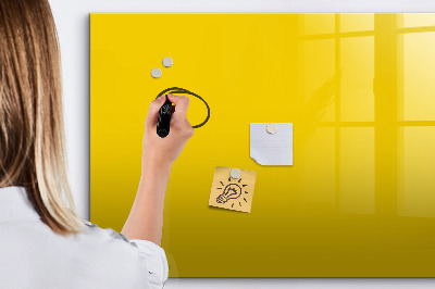 Decoratief glazen wandbord beschrijfbaar en magnetisch Een kleurrijk prikbord voor notities en foto's