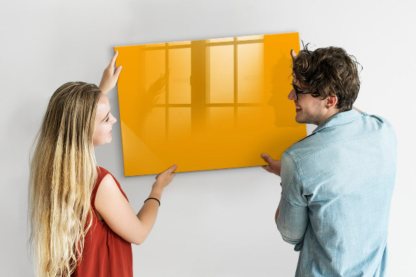 Memobord van glas met print inclusief neodymium magneten Een kleurrijk prikbord voor notities en foto's