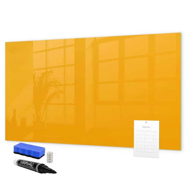 Memobord van glas met print inclusief neodymium magneten Een kleurrijk prikbord voor notities en foto's