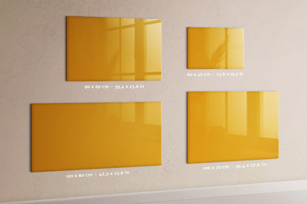 Memobord van glas met print inclusief neodymium magneten Een kleurrijk prikbord voor notities en foto's