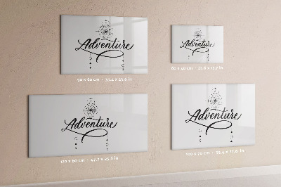 Decoratief glazen wandbord beschrijfbaar en magnetisch Modern prikbord voor foto's en notities