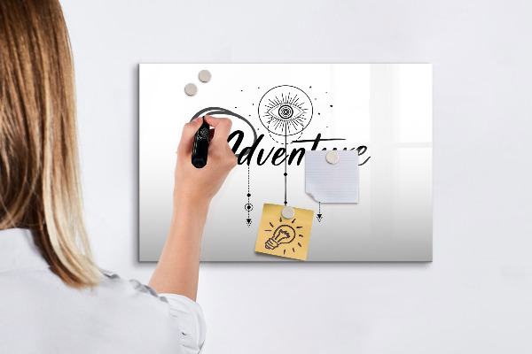 Memobord van glas met print inclusief neodymium magneten Creatief moodboard voor het presenteren van herinneringen
