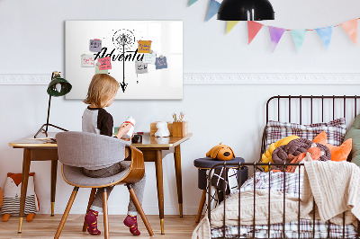 Memobord van glas met print inclusief neodymium magneten Creatief moodboard voor het presenteren van herinneringen