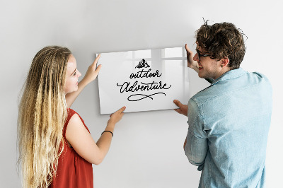 Memobord van glas met print inclusief neodymium magneten Een prikbord voor creatieve notities en foto's.