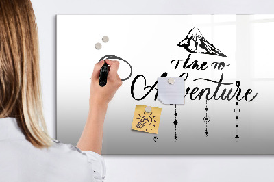 Decoratief glazen wandbord beschrijfbaar en magnetisch Creatief fotopresentatiebord