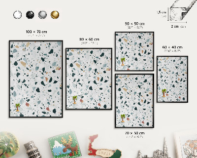 Wandbord voor magneten in een zwarte lijst Dynamische patronen