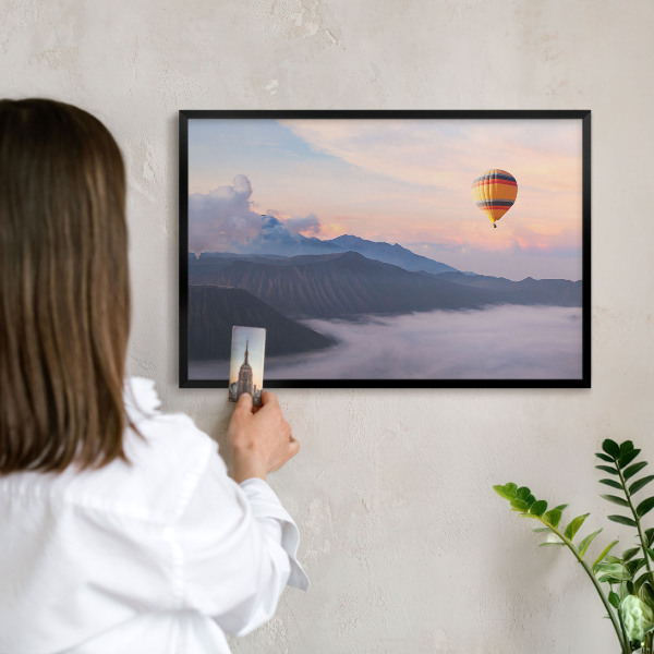 Wandbord voor magneten in een zwarte lijst Hemelreis