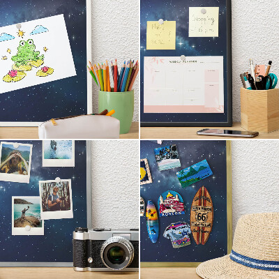 Wandbord voor magneten in een zwarte lijst Sterrenruimte