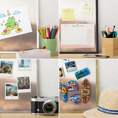 Wandbord voor magneten in een zwarte lijst Retro reizen