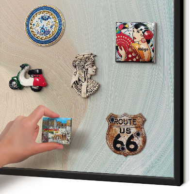 Wandbord voor magneten in een zwarte lijst Pastelkleurige werveling