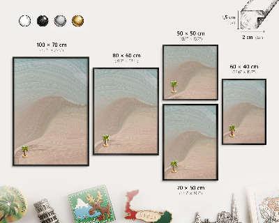 Wandbord voor magneten in een zwarte lijst Pastelkleurige werveling