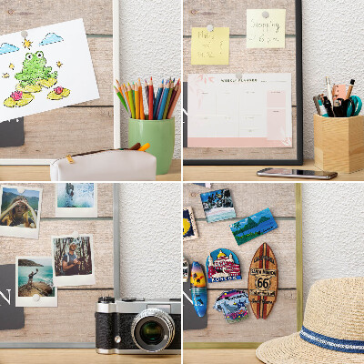 Wandbord voor magneten in een zwarte lijst Motivatie elke dag