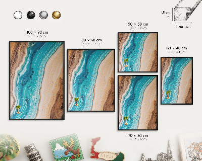 Wandbord voor magneten in een zwarte lijst Aardlagen
