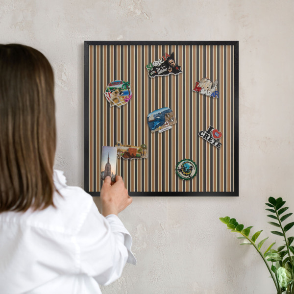 Wandbord voor magneten in een zwarte lijst Geometrisch patroon