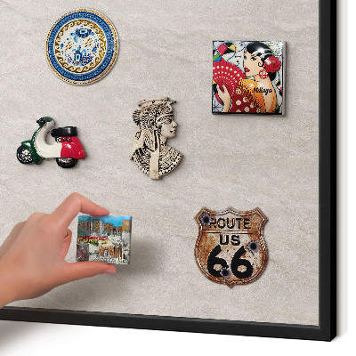 Metalen bord voor magneten met zwarte lijst Verfijnde elegantie