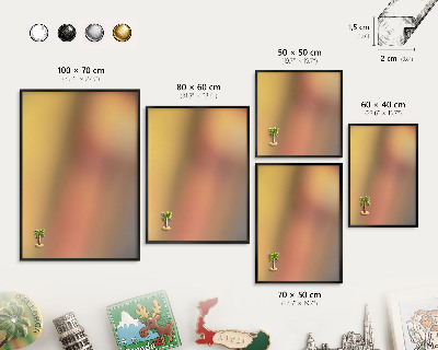 Wandbord voor magneten in een zwarte lijst Kleurrijke gloed
