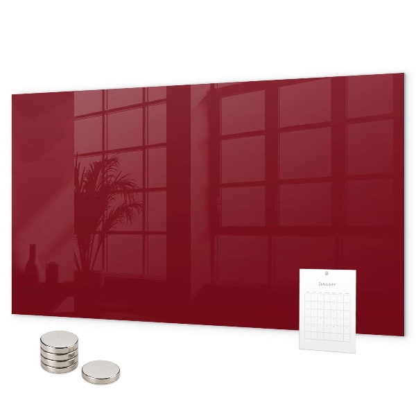 Magnetisch bord Bordeauxrode kleur