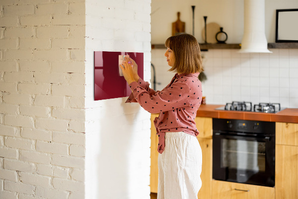 Magnetisch bord Bordeauxrode kleur