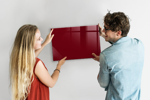 Magnetisch bord Bordeauxrode kleur
