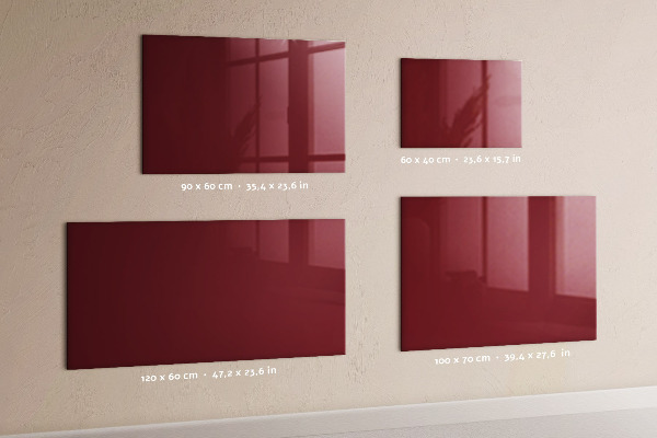 Magnetisch bord Bordeauxrode kleur