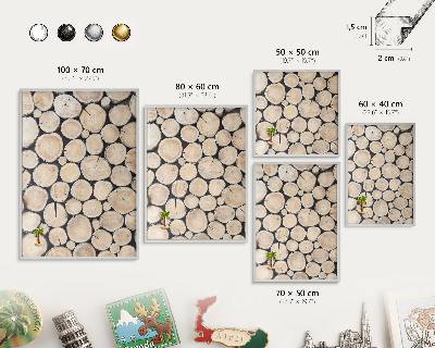 Decoratief metalen magneetbord in een zilveren lijst Houtstructuur