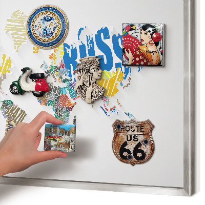 Decoratief metalen magneetbord in een zilveren lijst Kleurenkaart